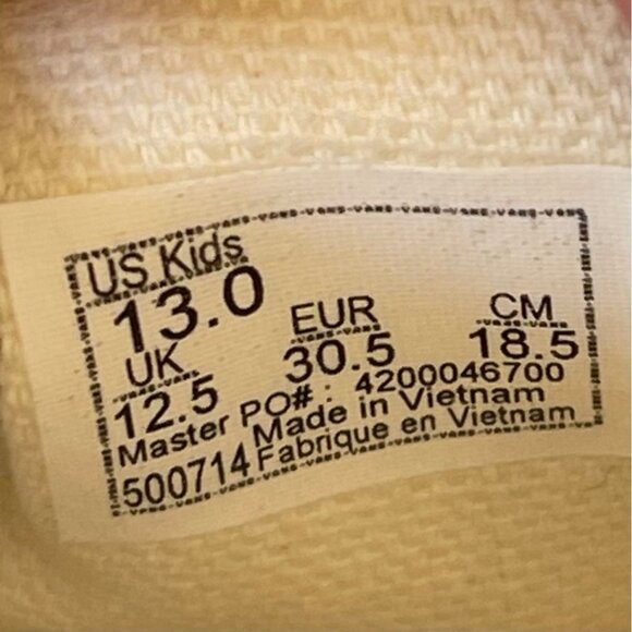 Vans Classic Kids Slip-On Checkerboard Skate Shoe White/ Black Size 13 Cushioned - Picture 11 of 11